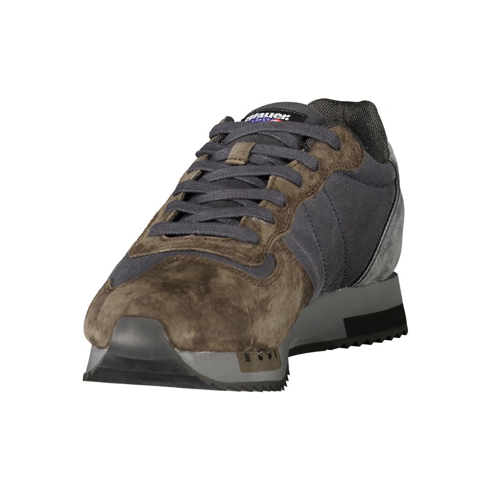 Blauer Gray Polyurethan Herren-Sneaker
