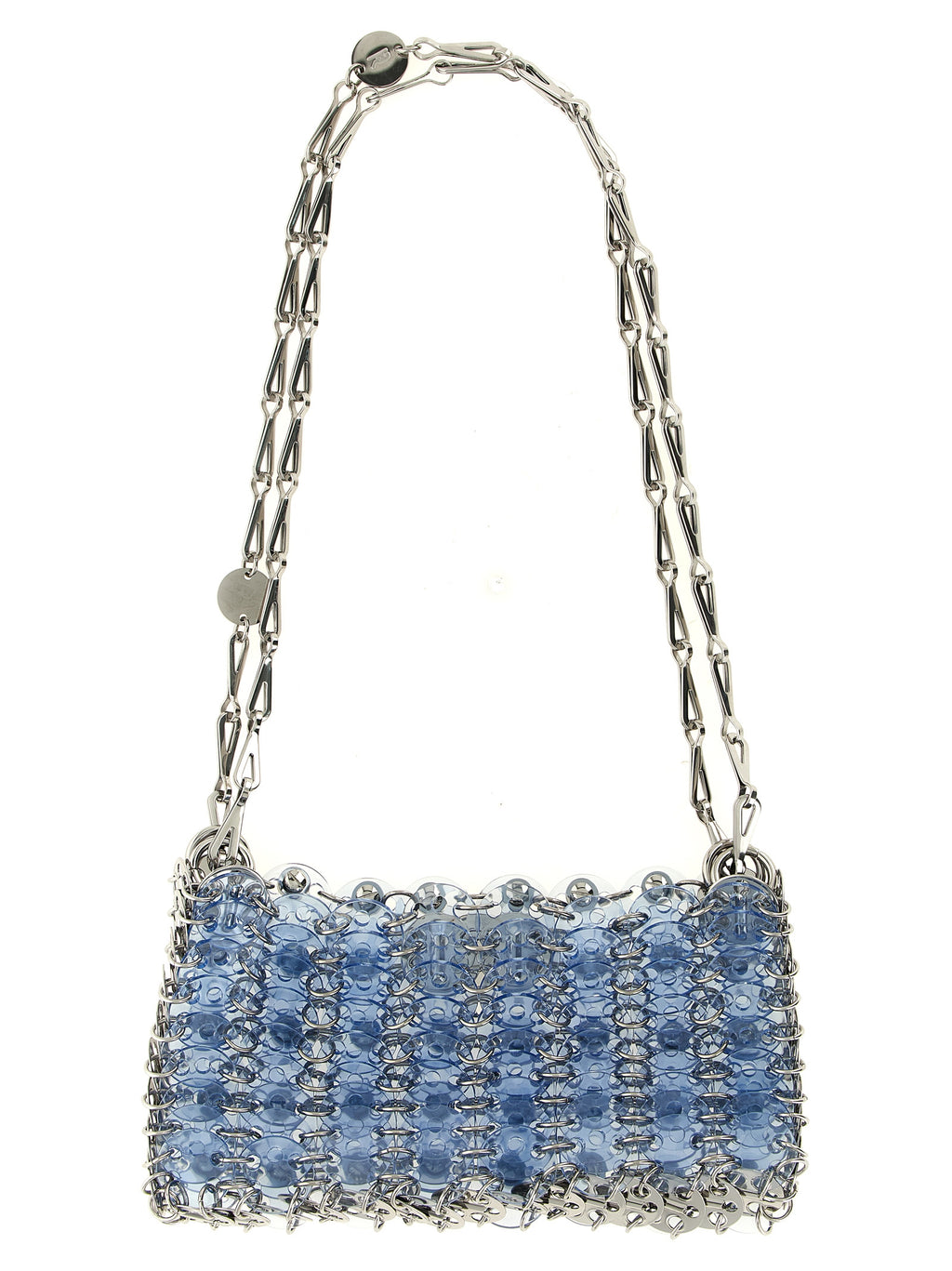 Paco Rabanne blaue Harz-Umhängetasche