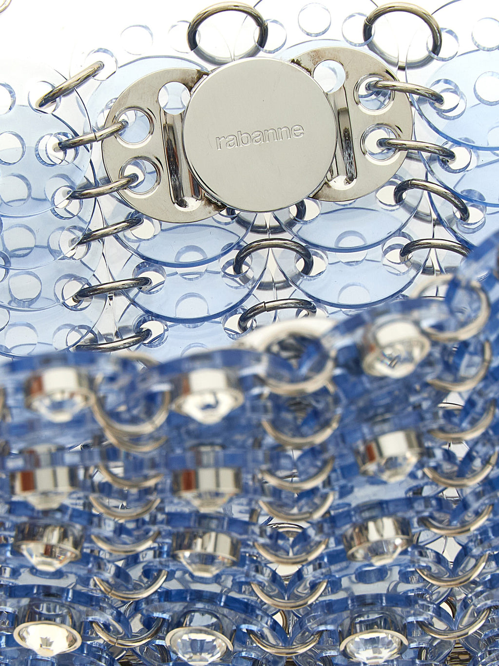 Paco Rabanne blaue Harz-Umhängetasche