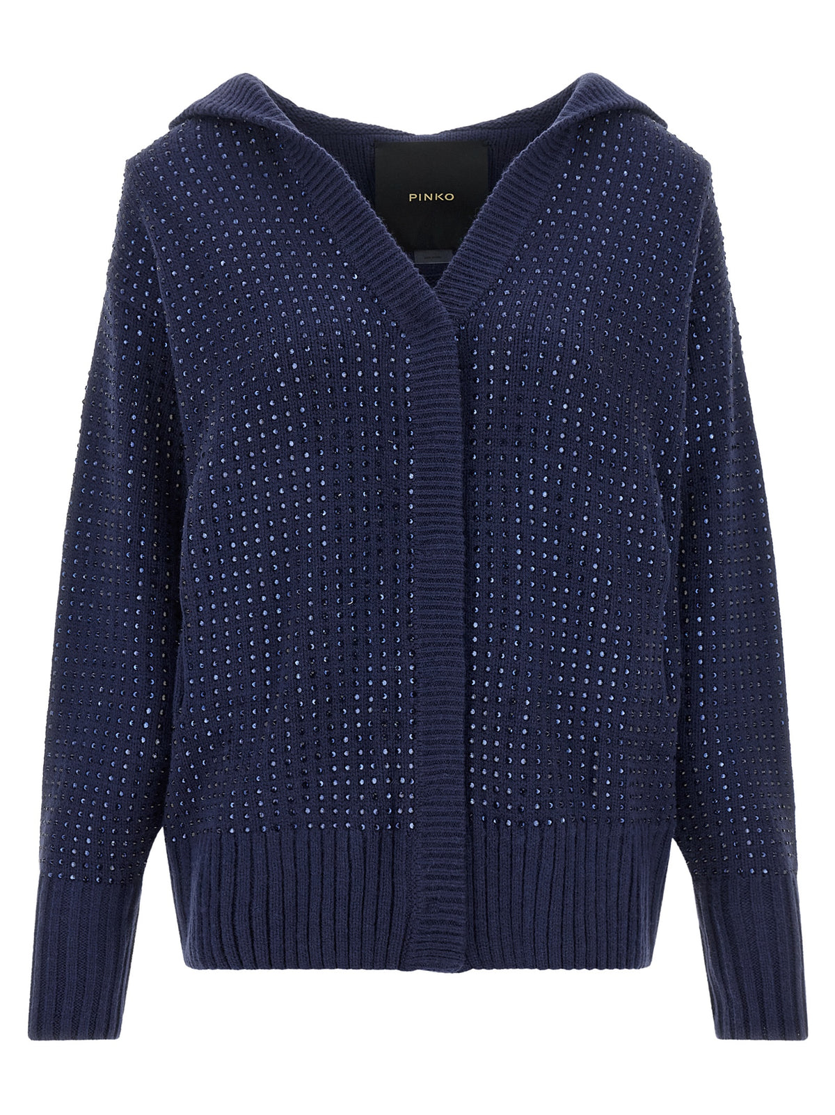 PINKO Blaue Strickjacke aus Wolle