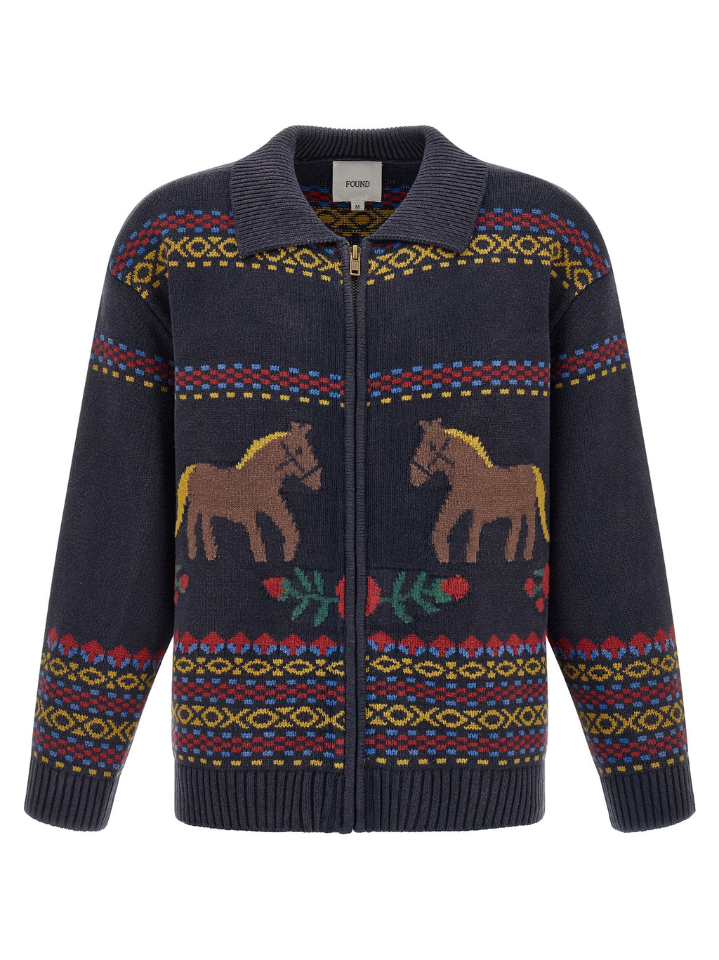 FOUND Blue Cotton Cardigan