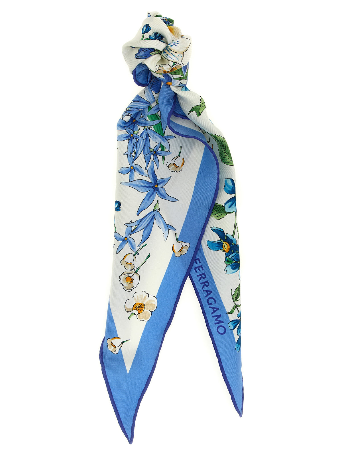 Ferragamo blaues Seidenfoulard
