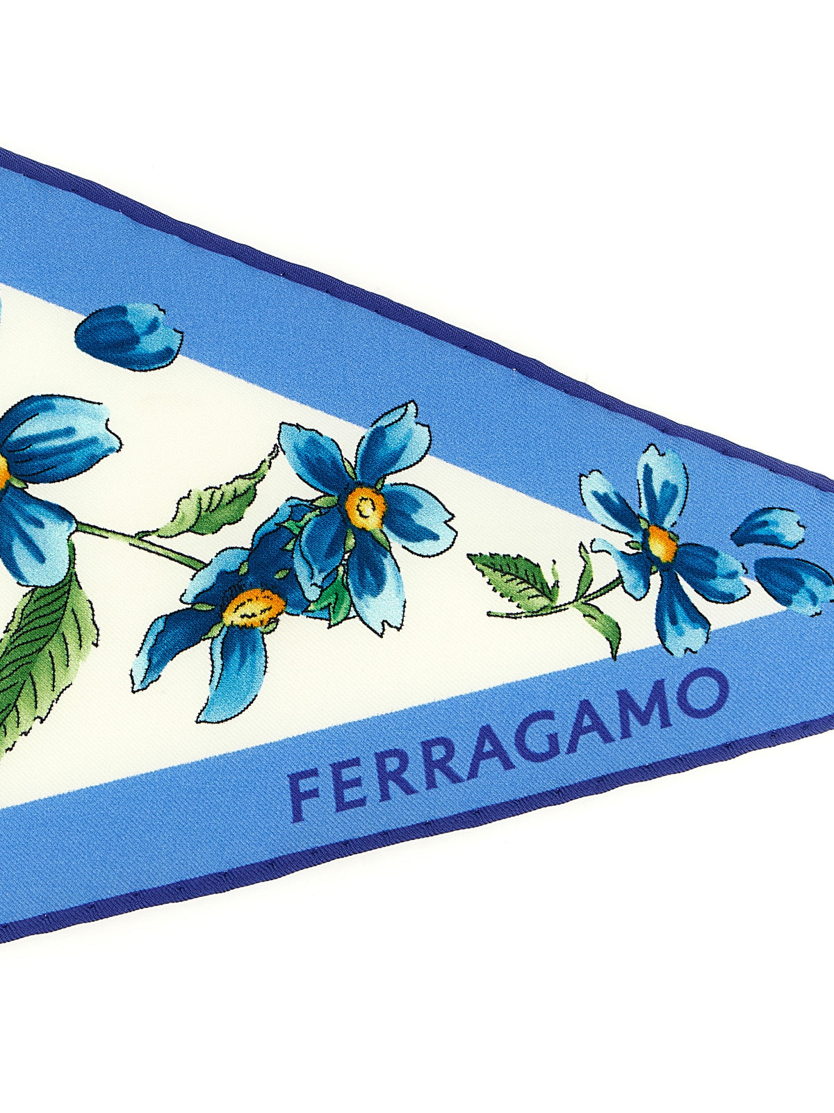 Ferragamo blaues Seidenfoulard