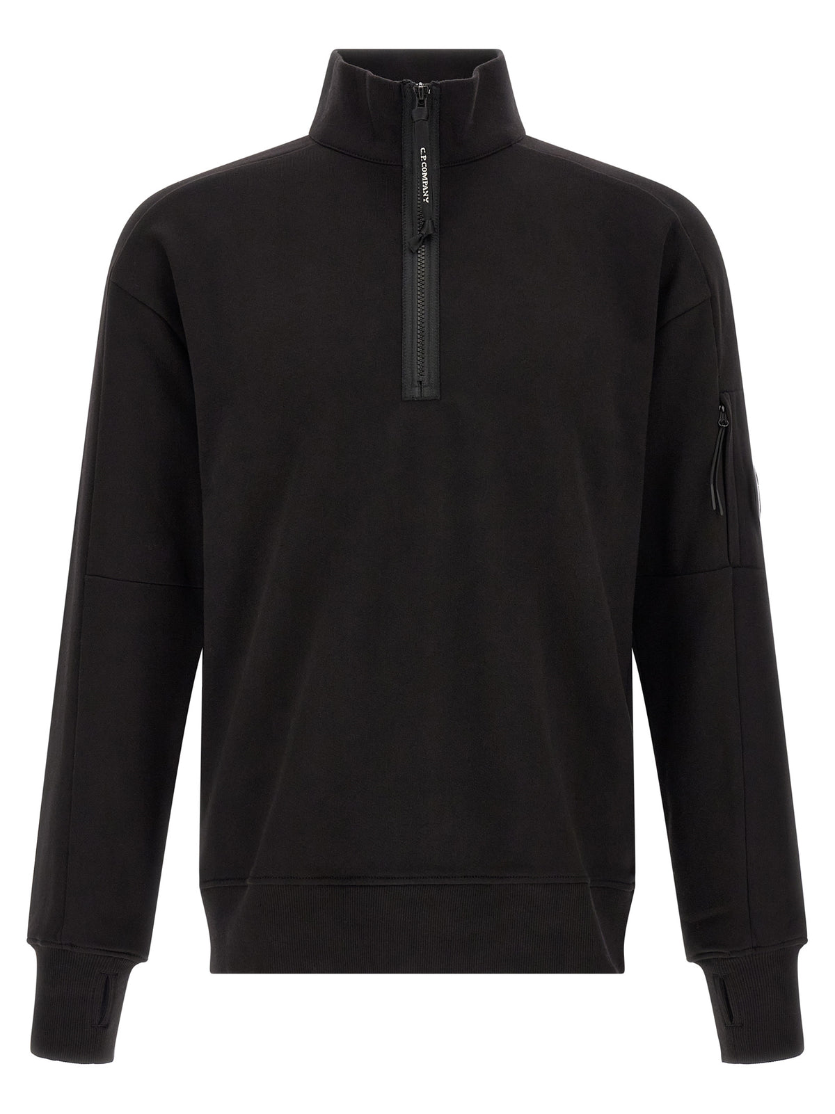 C.P. Company Schwarzes Baumwoll-Sweatshirt