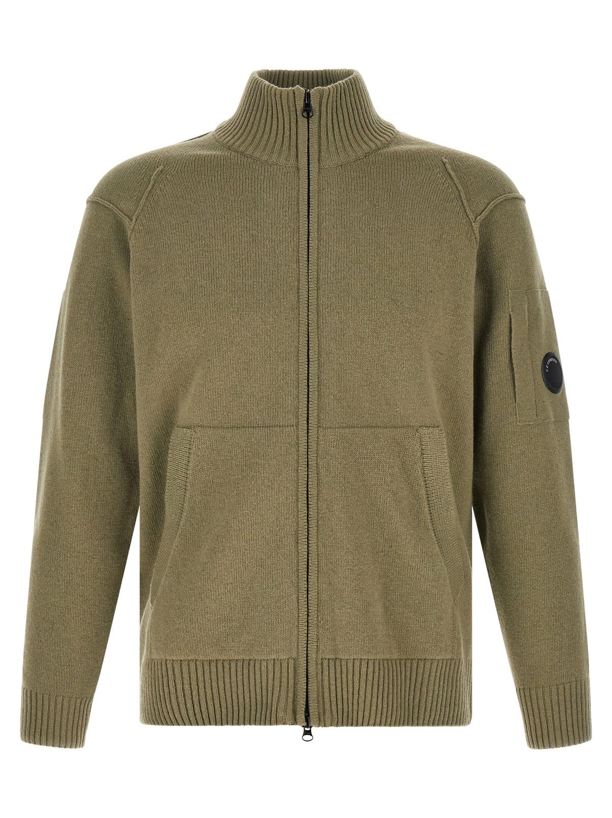 C.P. Company Bicolor Wollstrickjacke