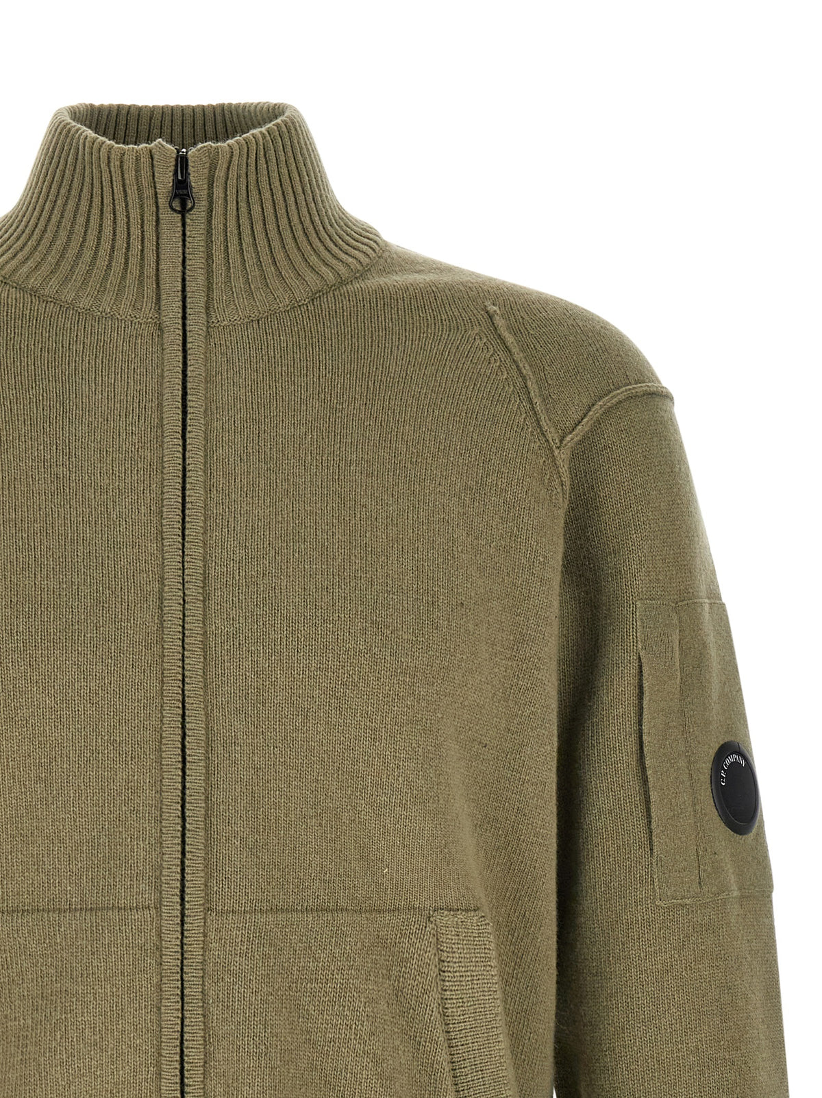 C.P. Company Bicolor Wollstrickjacke