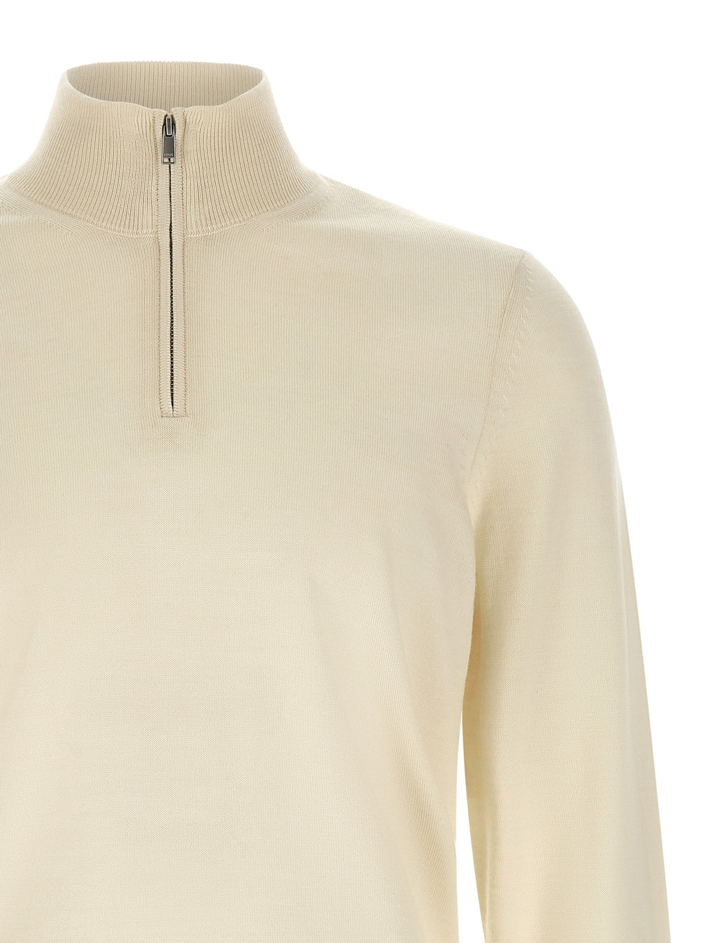 Hugo Boss Beigefarbener Cardigan aus Schurwolle