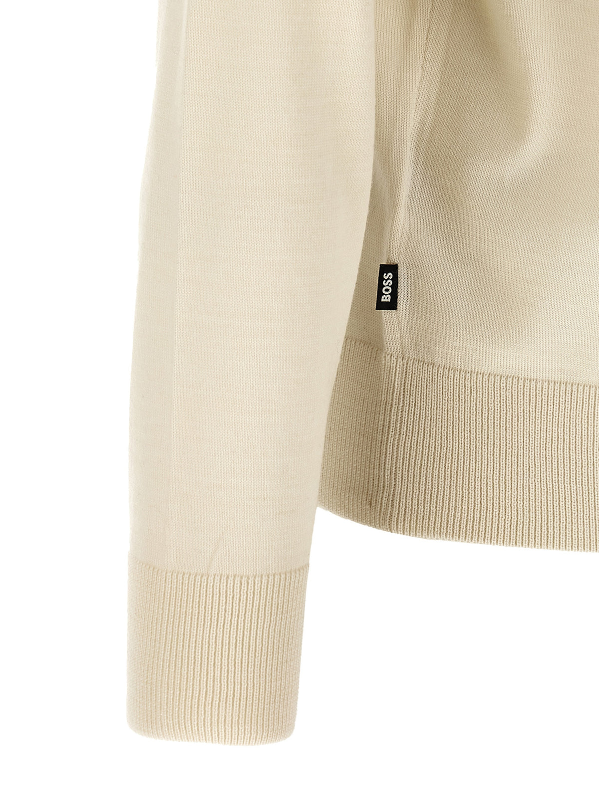 Hugo Boss Beigefarbener Cardigan aus Schurwolle