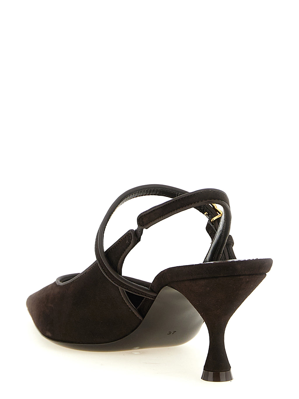 Dolce & Gabbana Braune Ziegenleder Pumps mit mittlerem Absatz