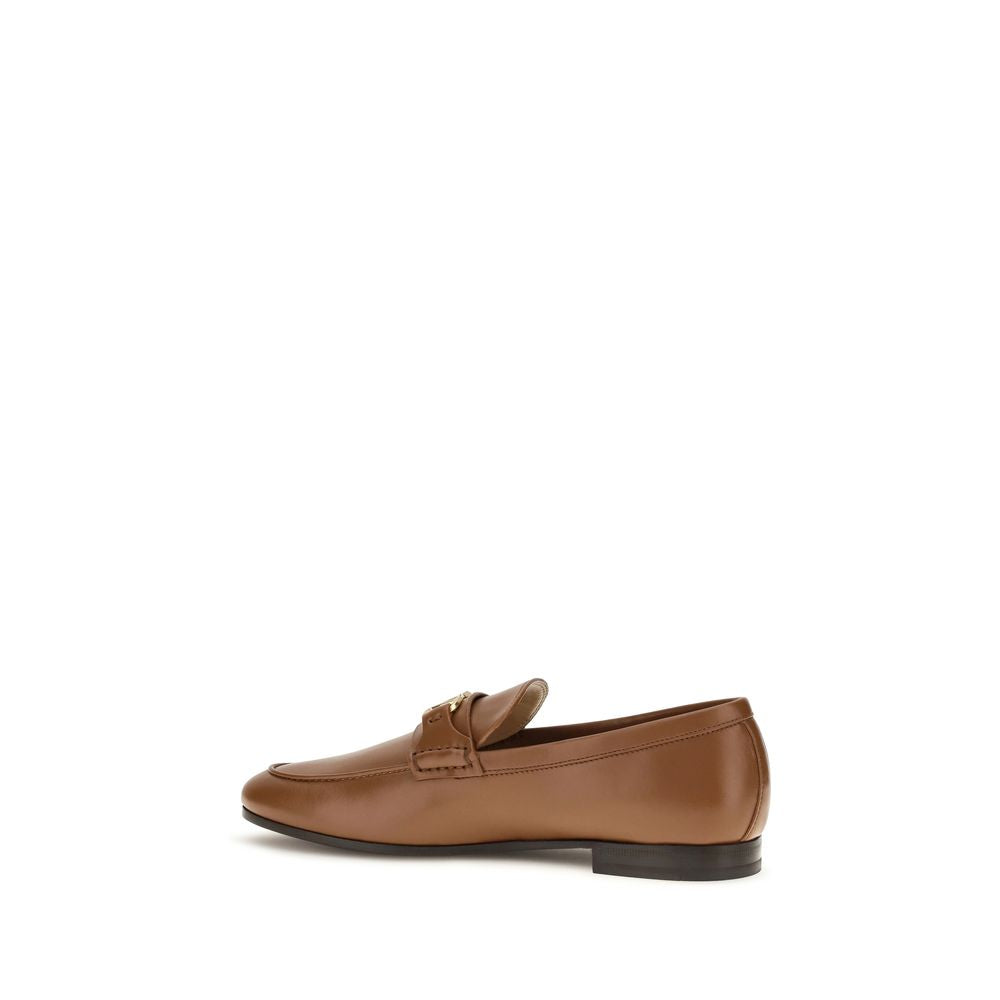 Valentino Garavani Braune Kalbsleder Bos Taurus Slipper