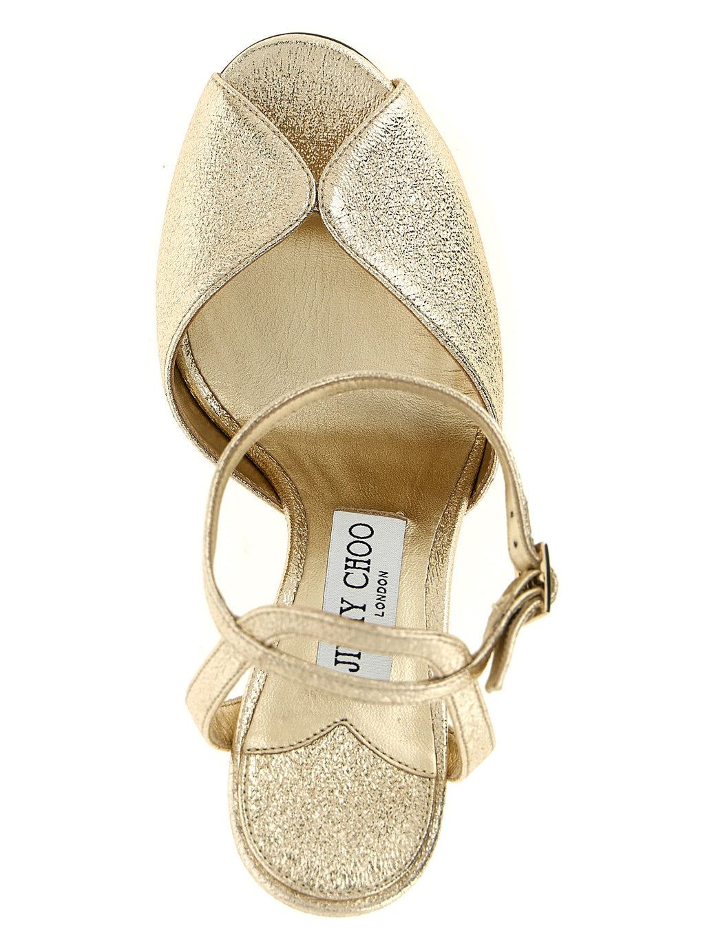 Jimmy Choo Goldene Ziegenleder Stiletto-Sandalen