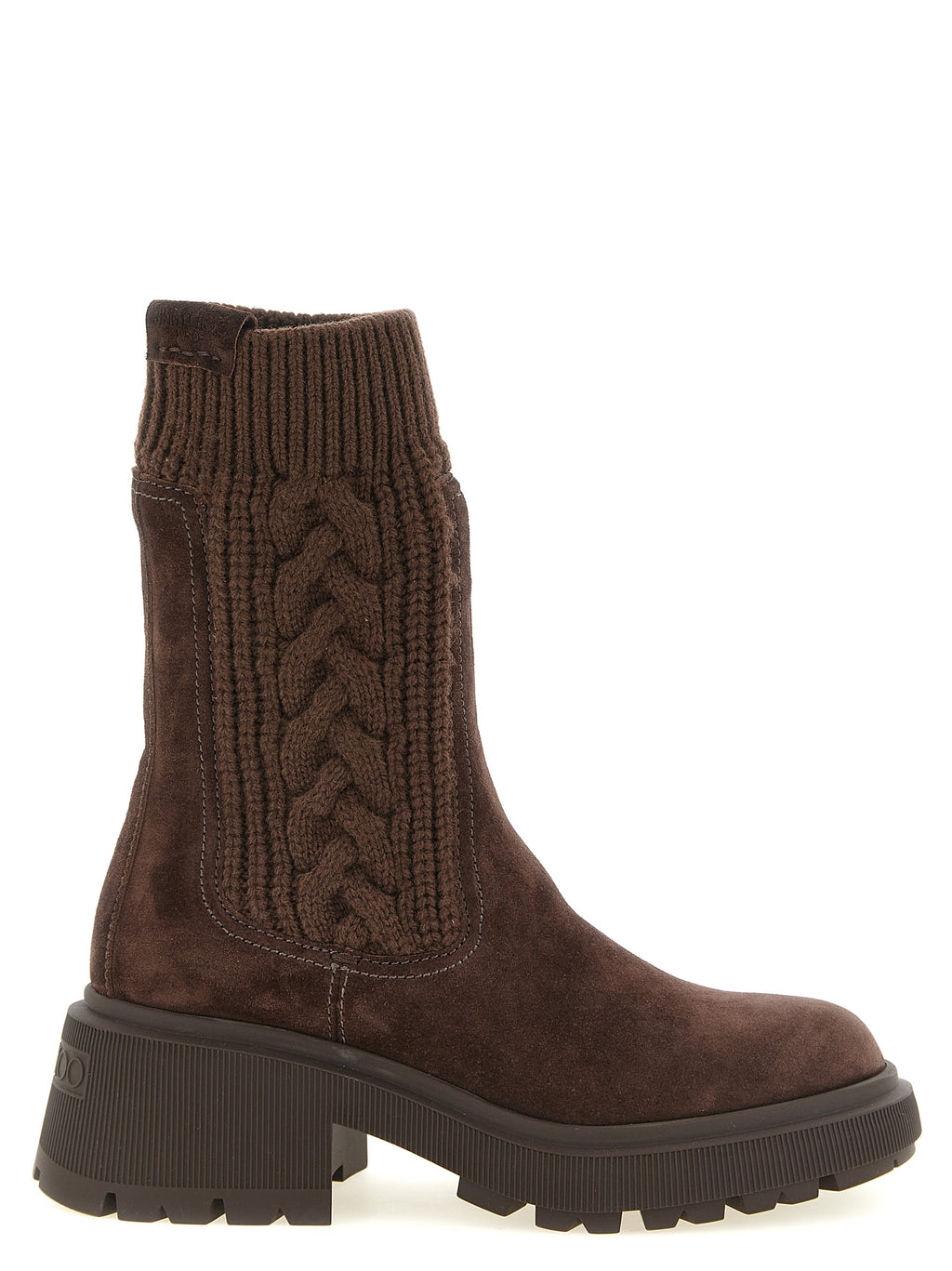 Jimmy Choo Braune Lammleder-Stiefeletten