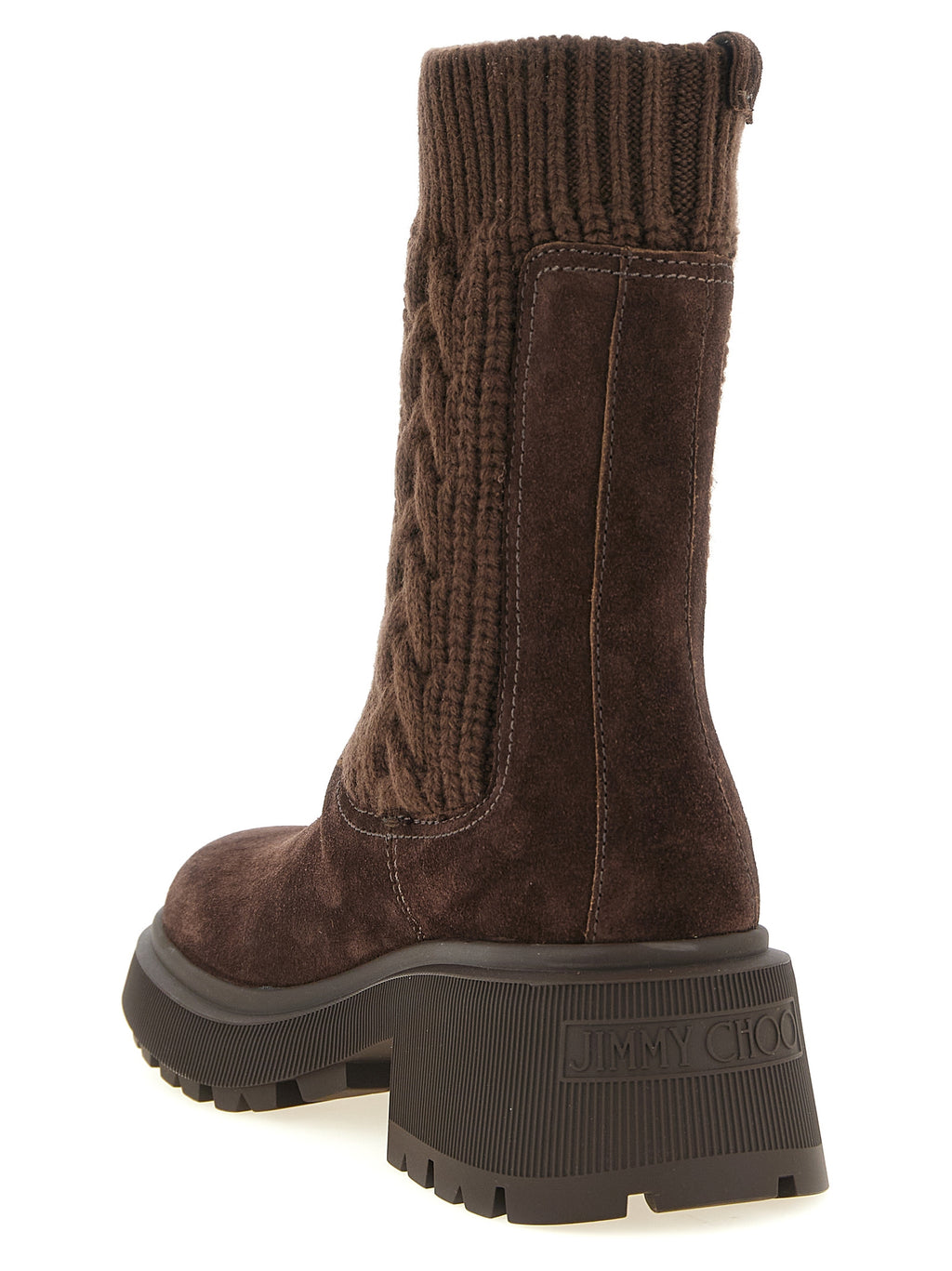 Jimmy Choo Braune Lammleder-Stiefeletten
