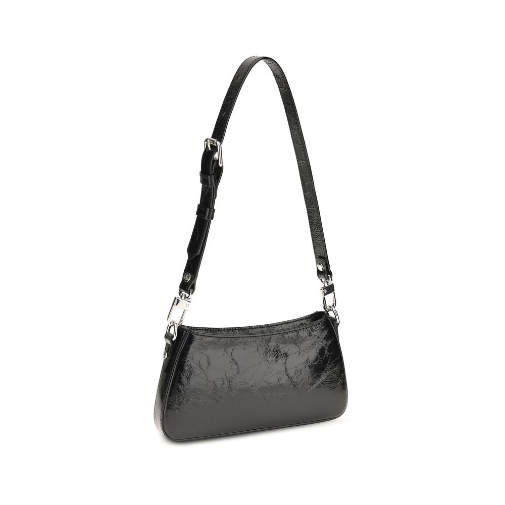 Vivienne Westwood Schultertasche aus schwarzem Kalbsleder Bos Taurus