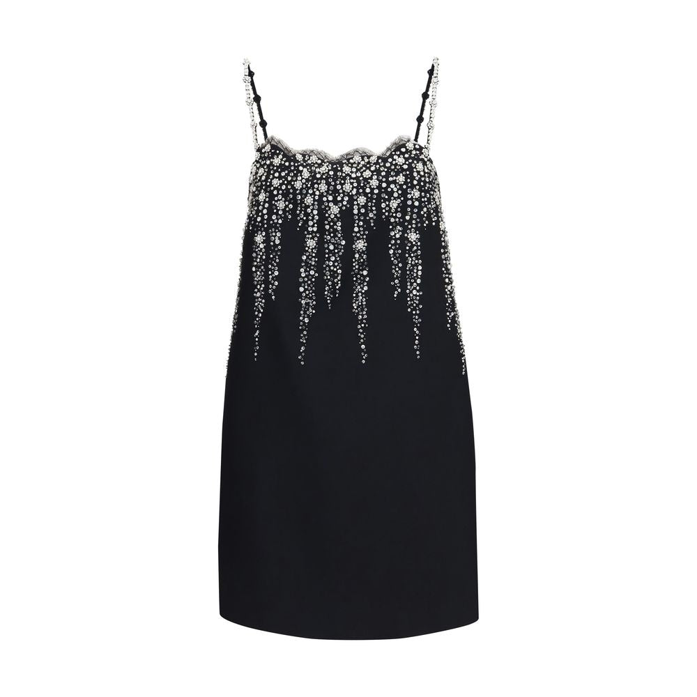 Valentino Garavani Schwarzes Woll-Oves-Aries-Cocktailkleid