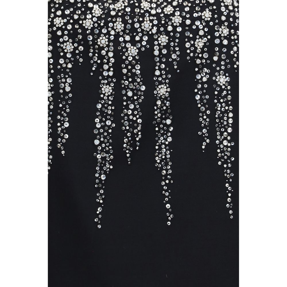 Valentino Garavani Schwarzes Woll-Oves-Aries-Cocktailkleid