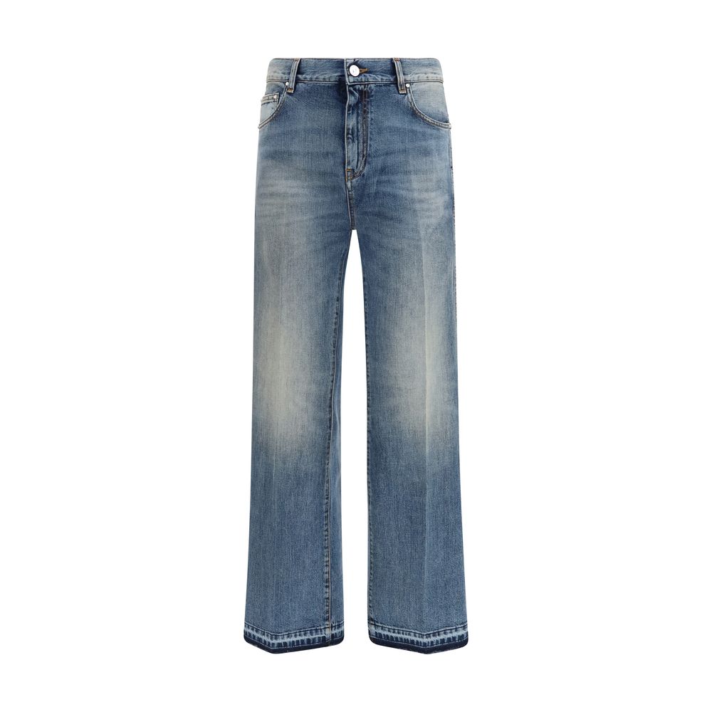 Amiri Blue Straight-Leg Jeans aus Baumwolle
