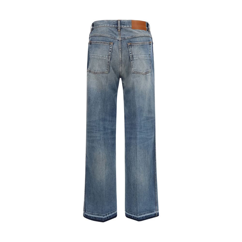 Amiri Blue Straight-Leg Jeans aus Baumwolle