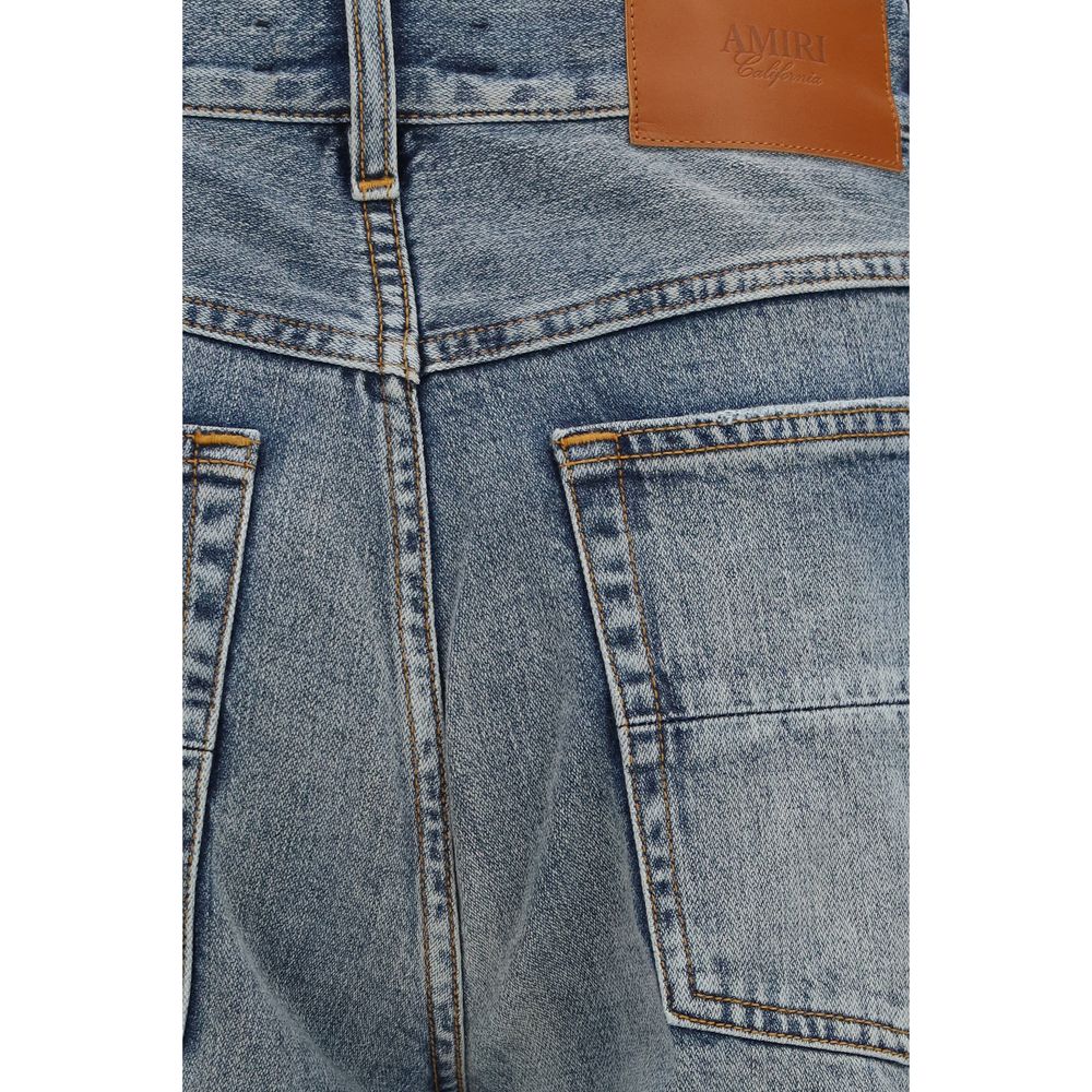 Amiri Blue Straight-Leg Jeans aus Baumwolle