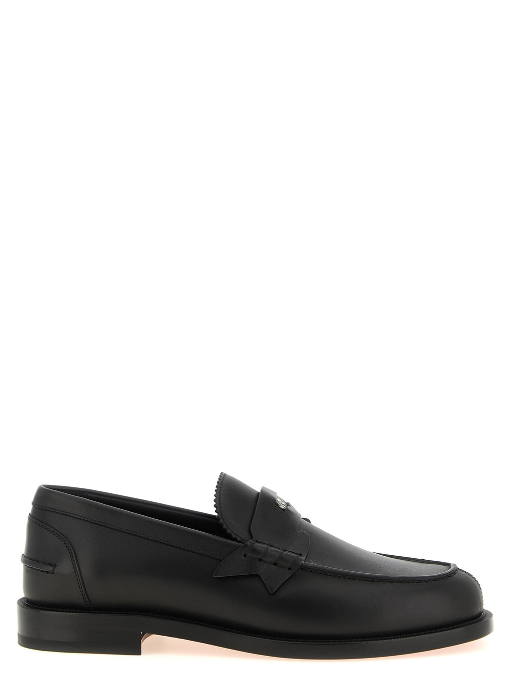 Christian Louboutin Slipper aus schwarzem Kalbsleder