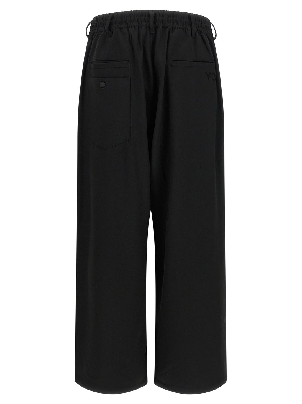Y-3 Schwarze lässige Hose aus Wolle