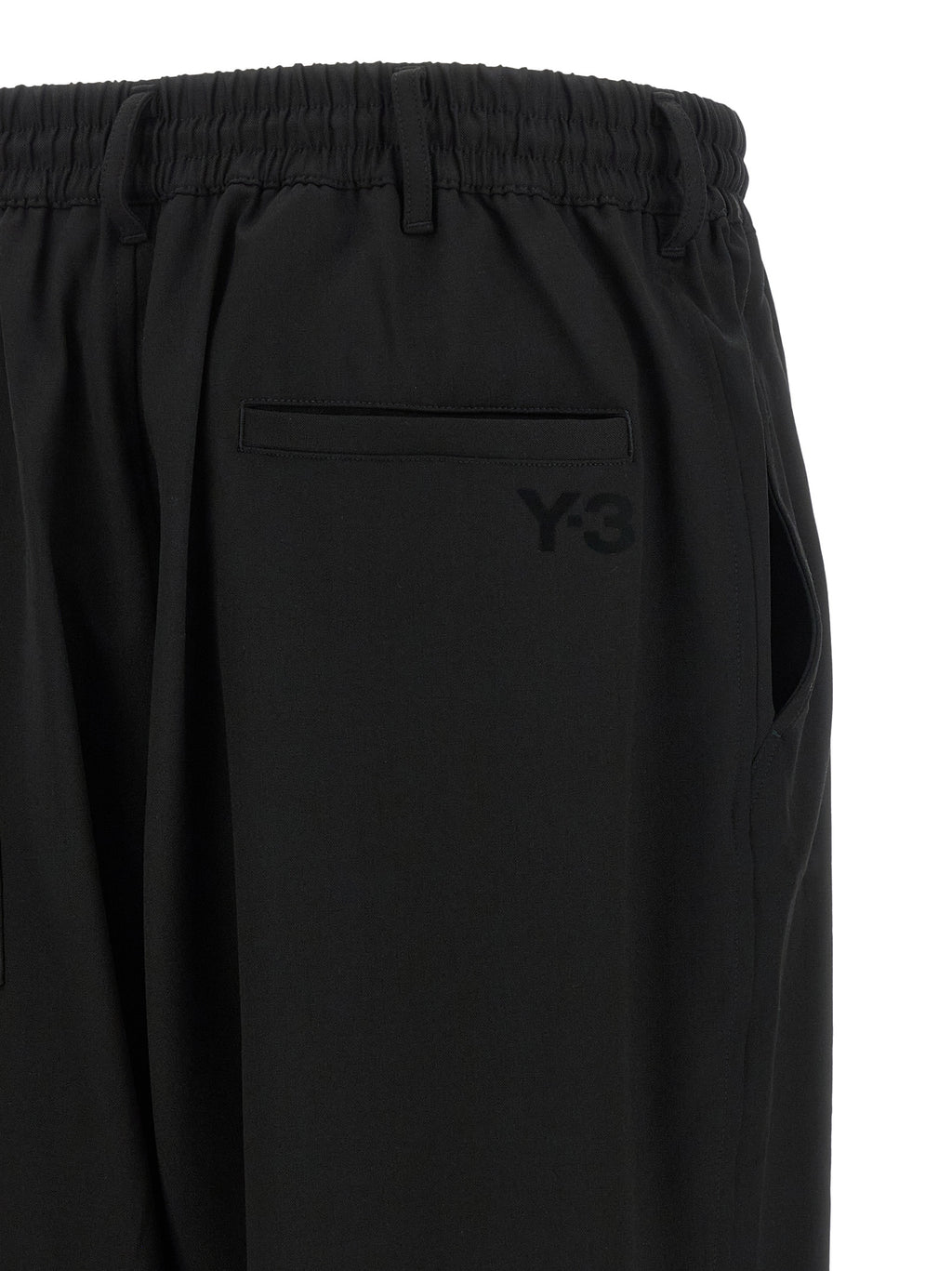 Y-3 Schwarze lässige Hose aus Wolle