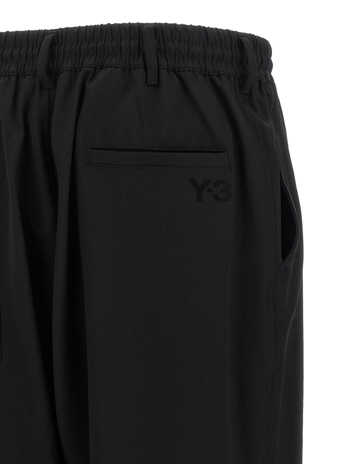 Y-3 Schwarze lässige Hose aus Wolle