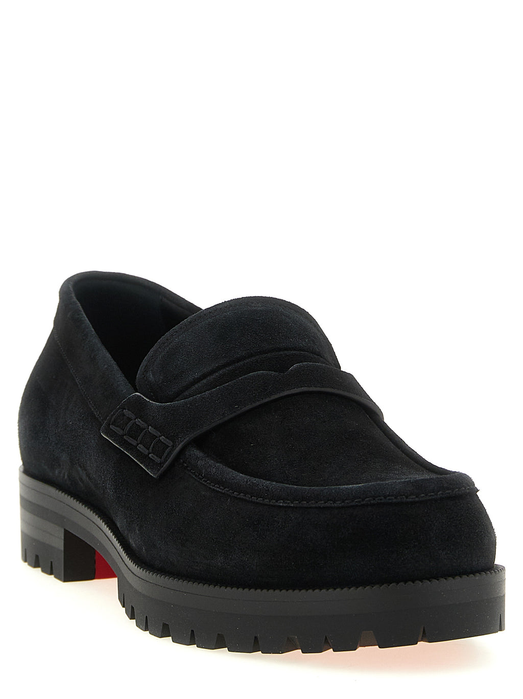 Christian Louboutin Slipper aus schwarzem Kalbsleder