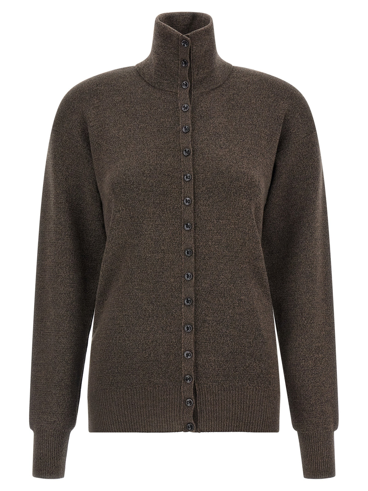 Lemaire Cardigan aus brauner Wolle