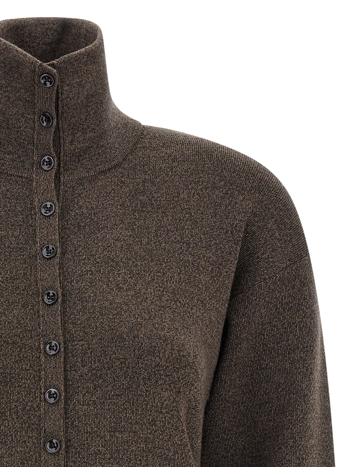 Lemaire Cardigan aus brauner Wolle
