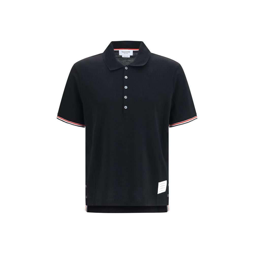 Thom Browne Schwarzes Polohemd aus Baumwolle