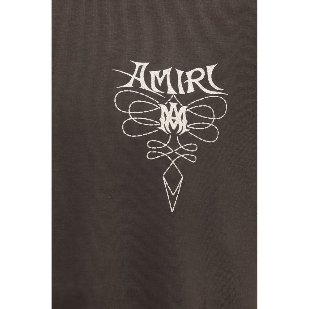 Amiri Baumwoll-T-Shirt in Braun