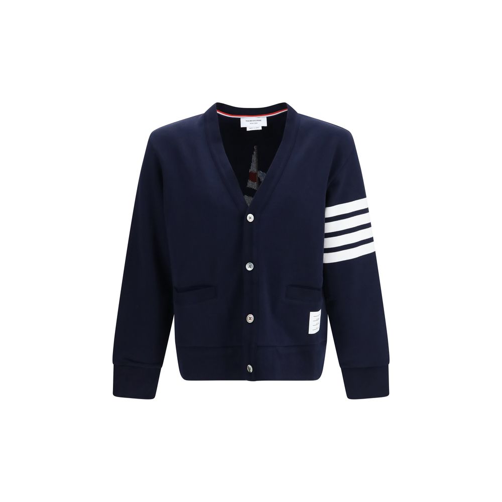 Thom Browne Blauer Strickjacke aus Baumwolle