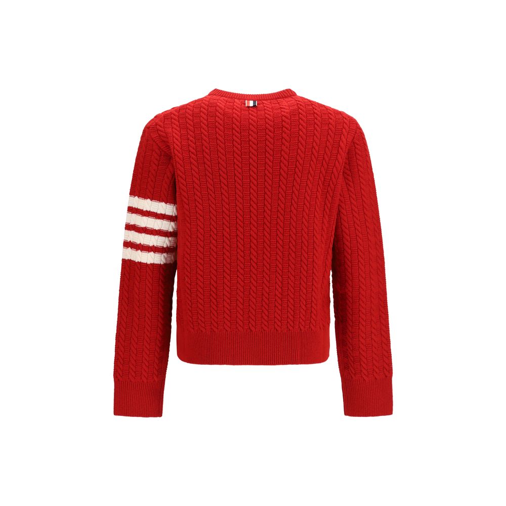 Thom Browne rotes Woll-Oversize-Aries-Sweatshirt