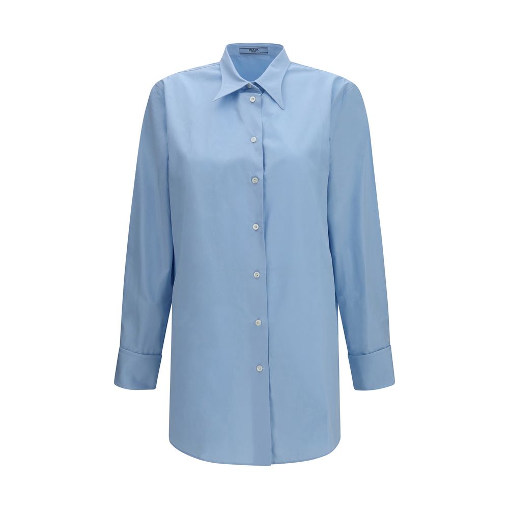 Prada blaues Baumwollhemd