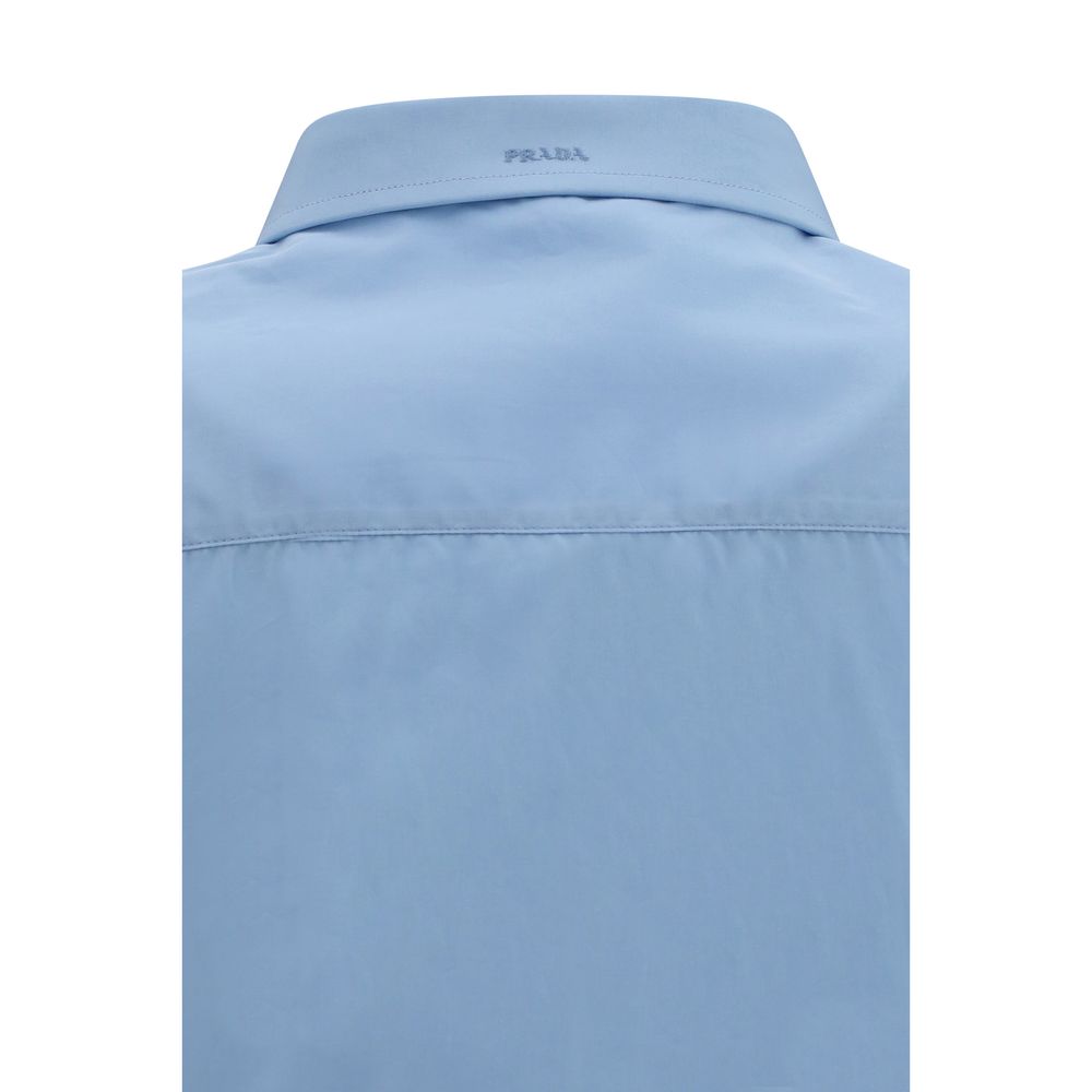 Prada blaues Baumwollhemd