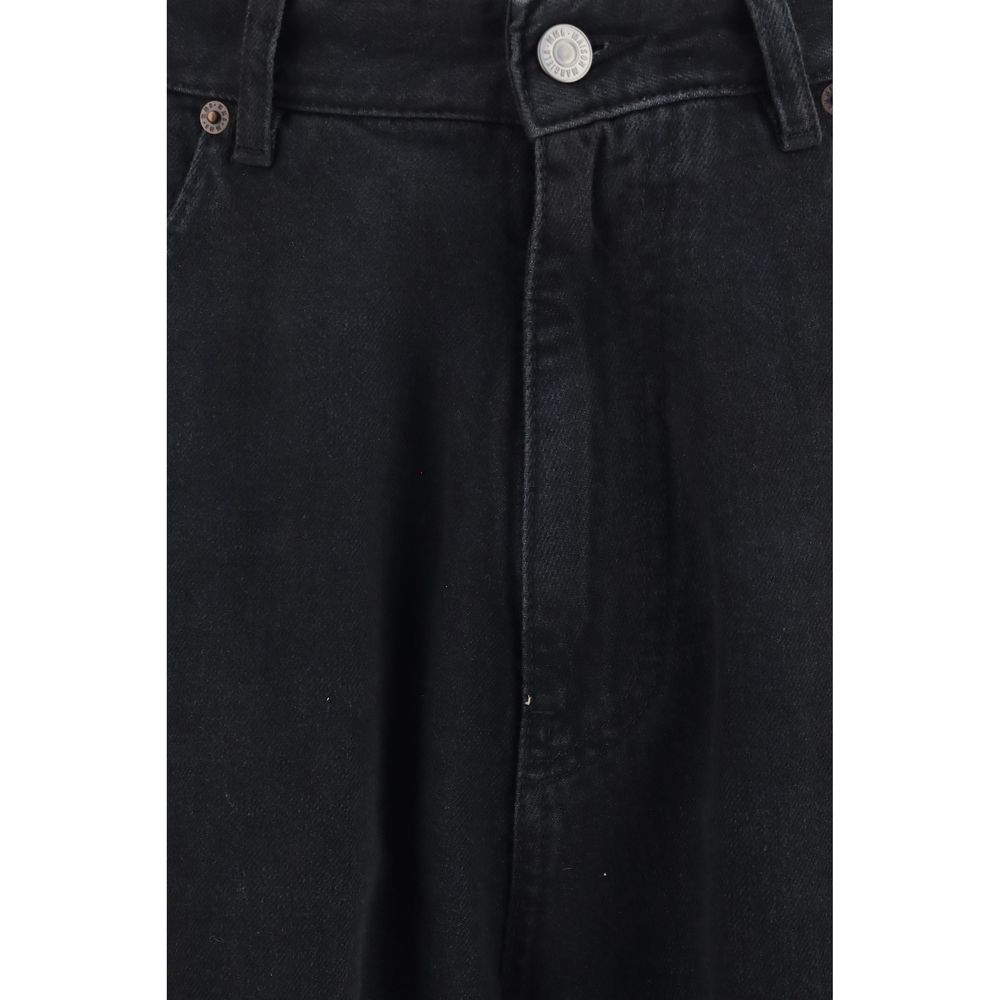 MM6 Schwarze Jeans mit geradem Bein aus Baumwolle