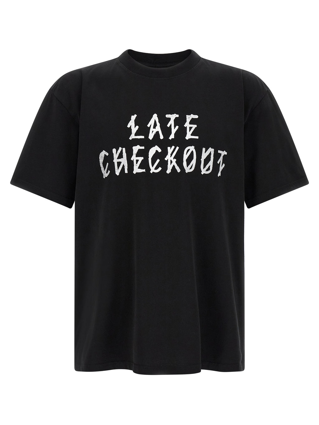 44 Label Group T-Shirt aus schwarzer Baumwolle