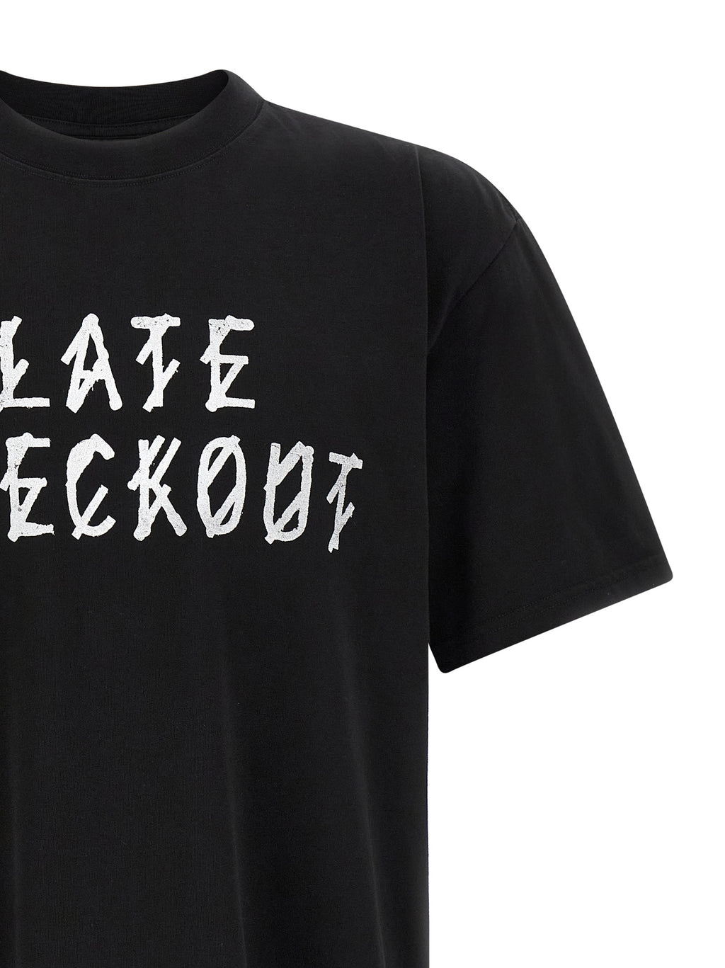 44 Label Group T-Shirt aus schwarzer Baumwolle
