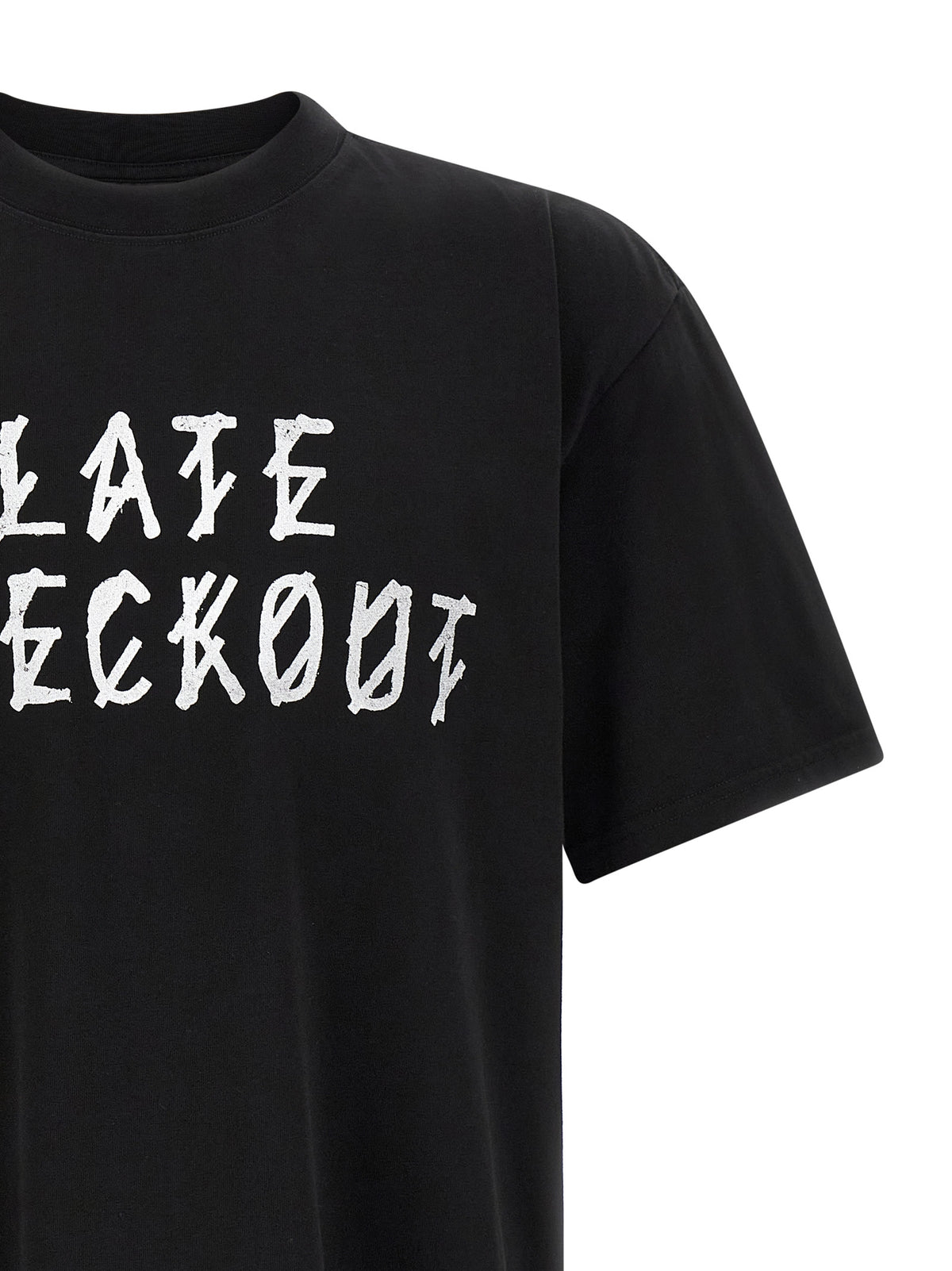 44 Label Group T-Shirt aus schwarzer Baumwolle