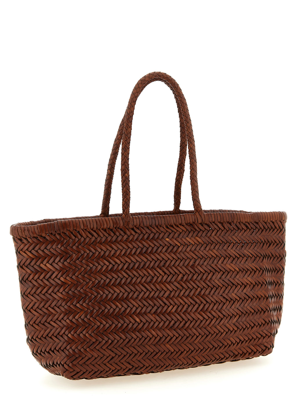 Dragon Diffusion Schultertasche aus braunem Kalbsleder