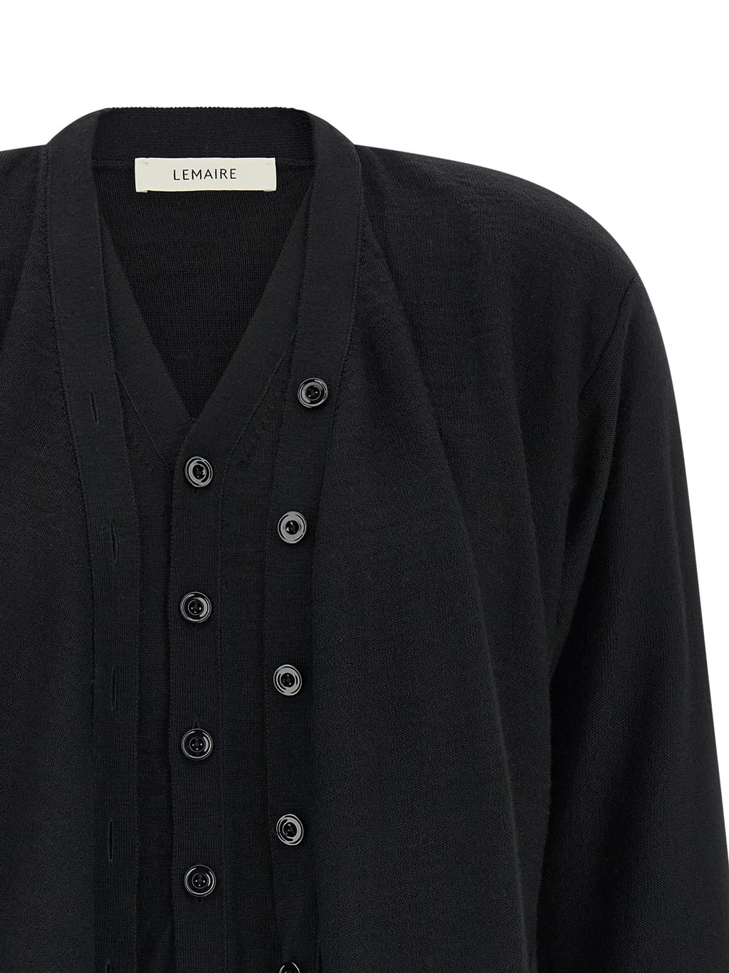 Lemaire Black Wool Cardigan
