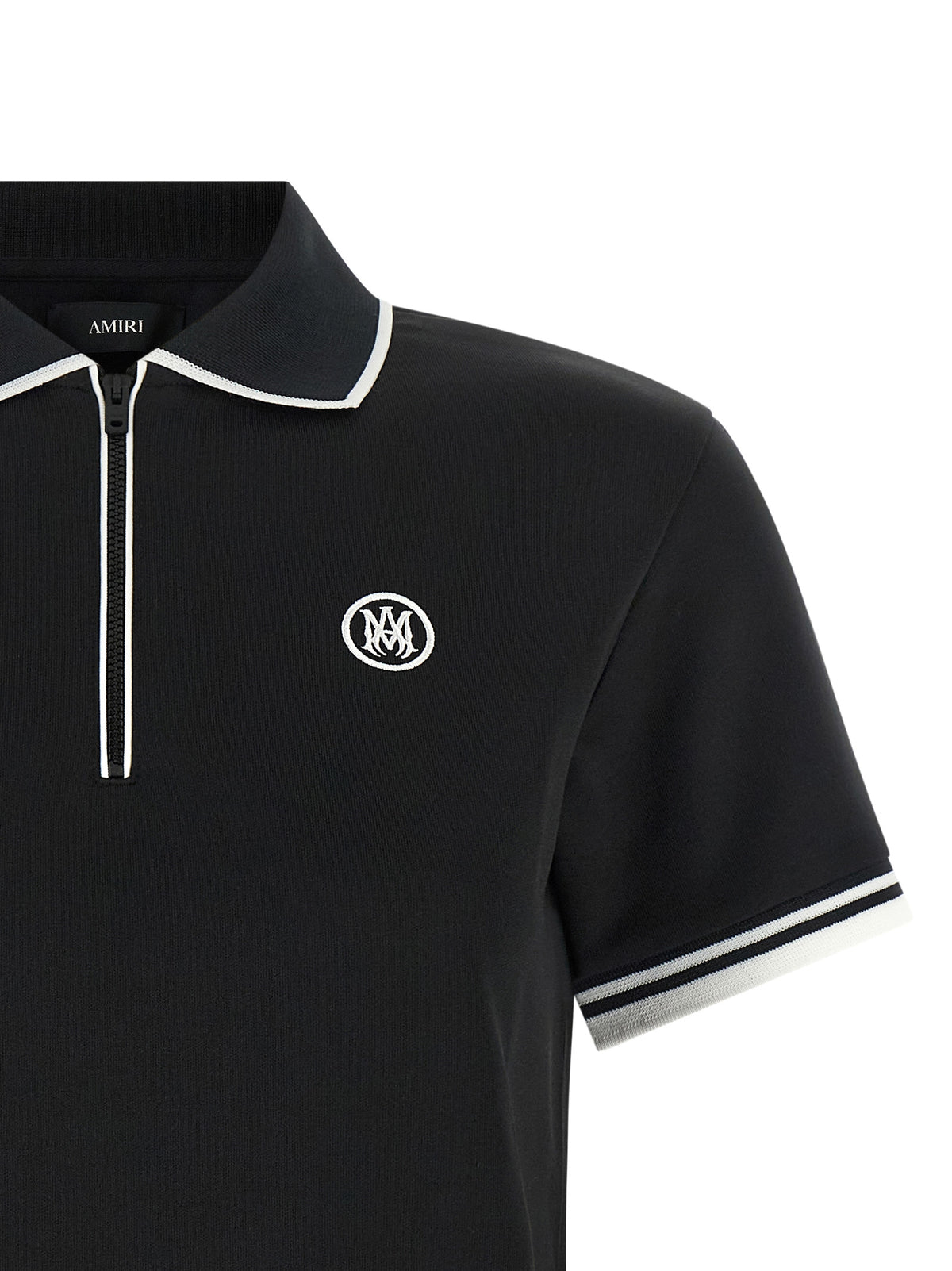Amiri Polohemd aus schwarzem Polyester