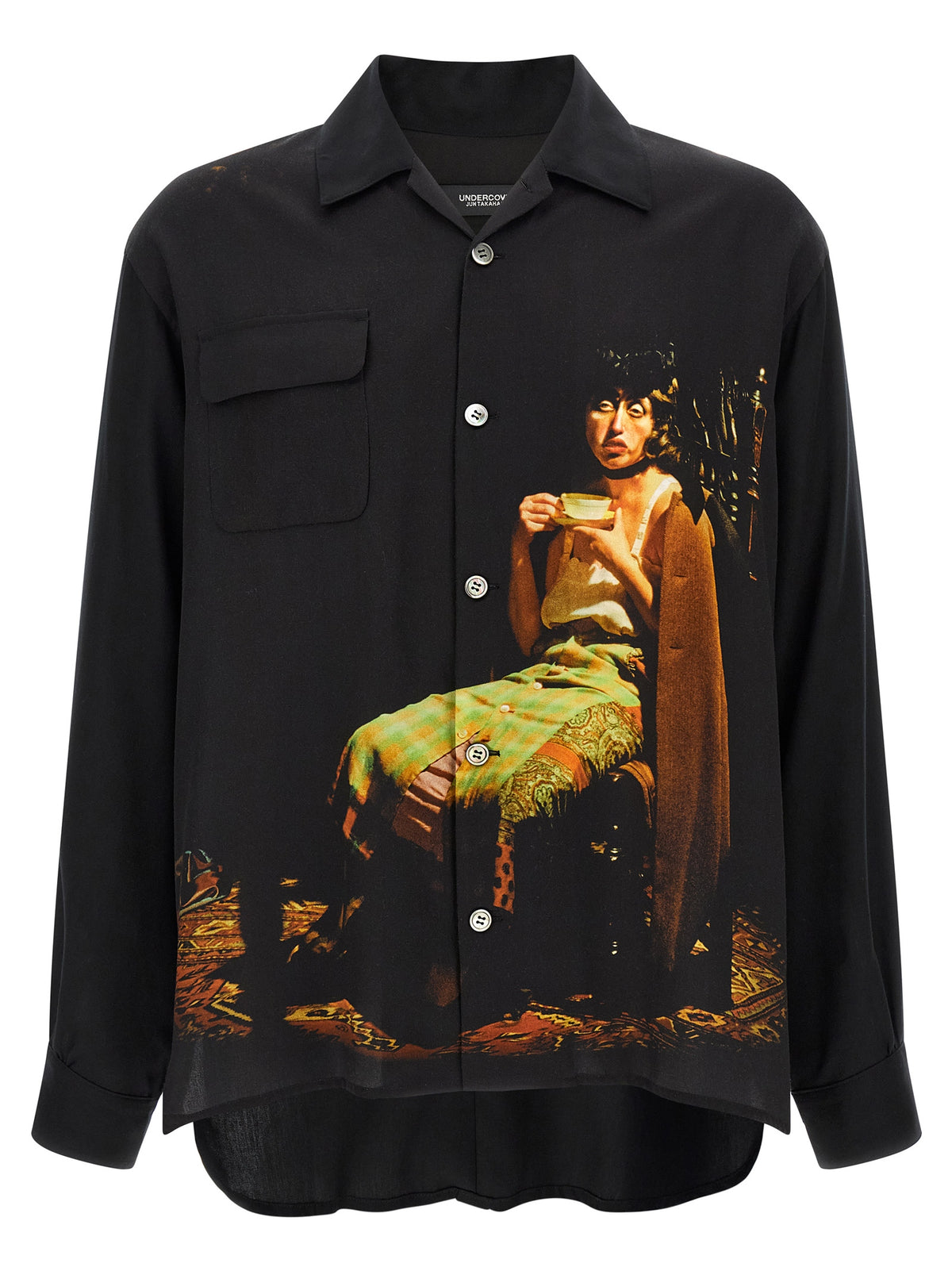 Undercover Bluse aus schwarzem Viskose