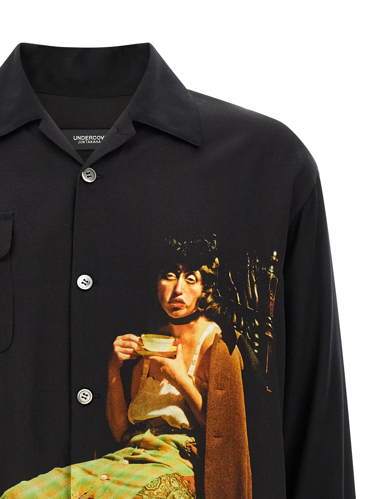Undercover Bluse aus schwarzem Viskose