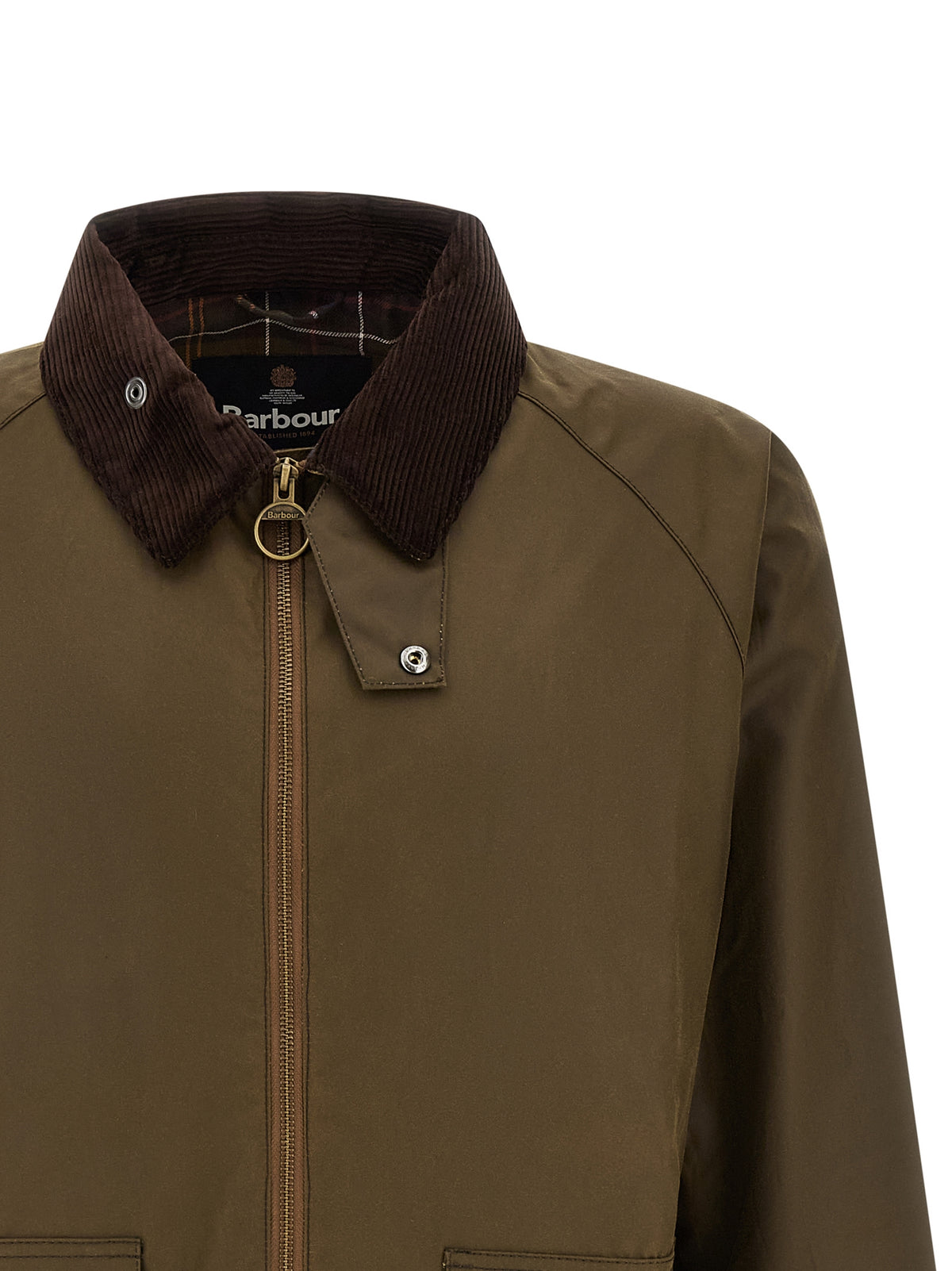 Barbour braune Baumwolljacke, knöchellang