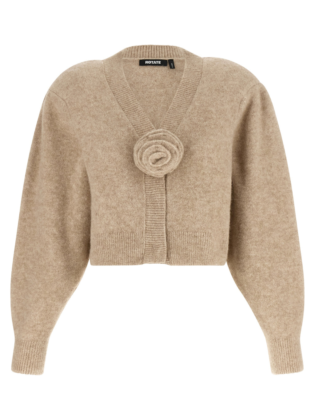 ROTATE BIRGER CHRISTENSEN Beige Wool Cardigan