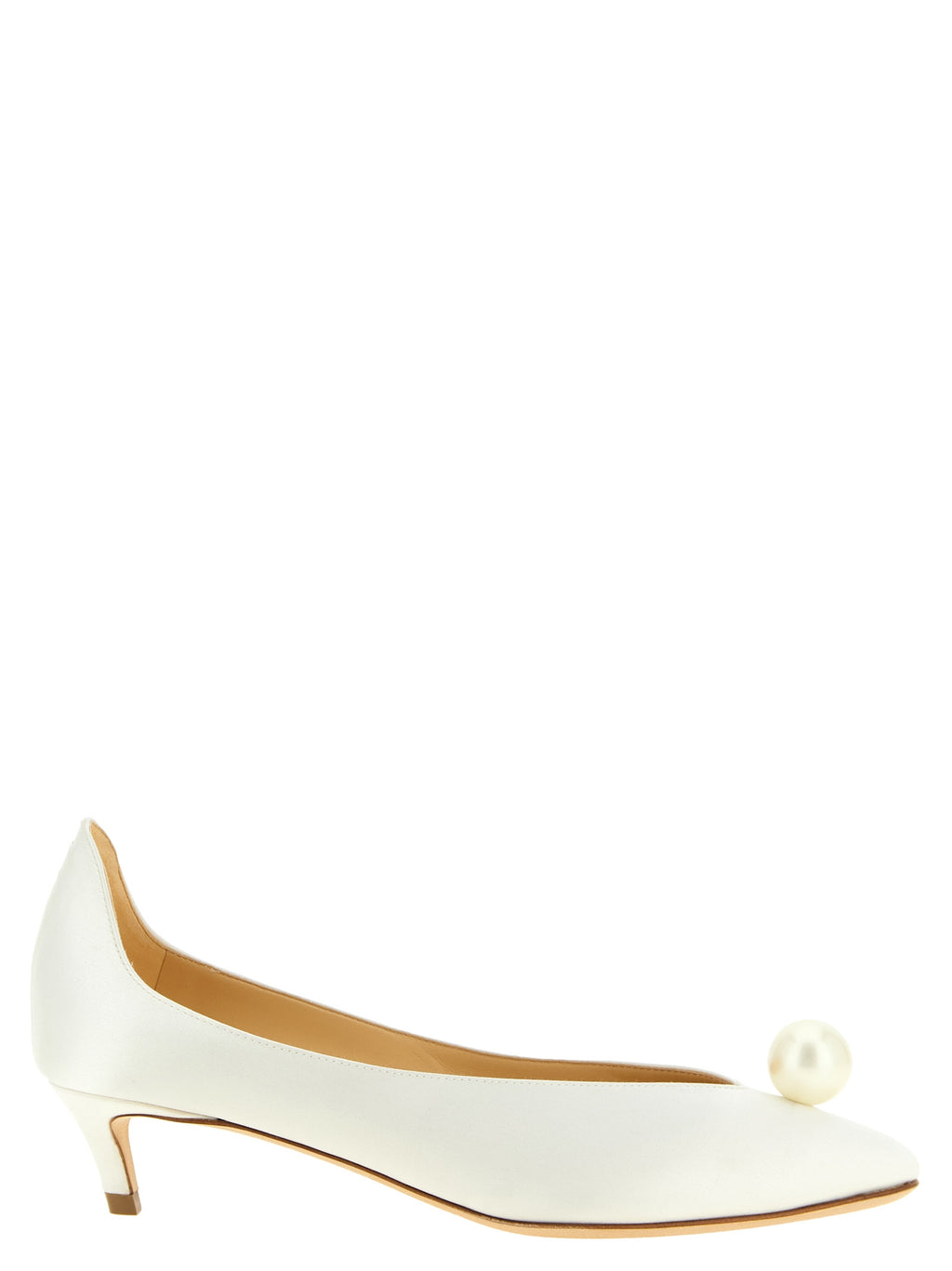 Magda Butrym Weiße Viskose Mid Heel Pumps
