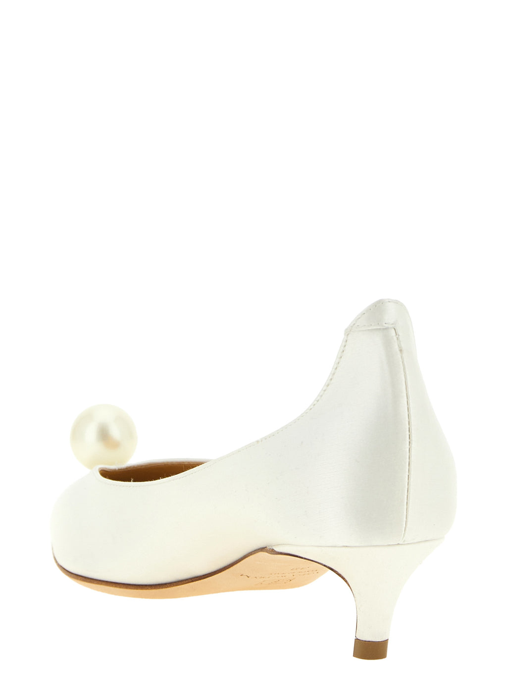 Magda Butrym Weiße Viskose Mid Heel Pumps