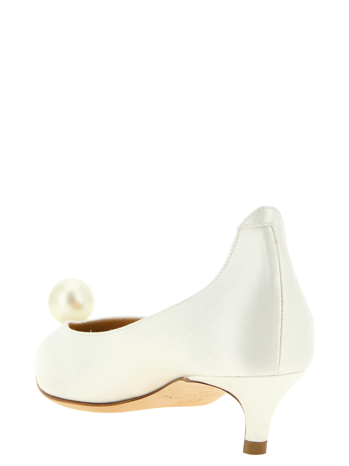 Magda Butrym Weiße Viskose Mid Heel Pumps